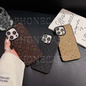 Дизайнер iPhone Phone Case 15 14 Pro Max Luxury Leather Swork Hi качество 18 17 16 15pro 14pro 13pro 13 12 11 XS 7 8 плюс корпус с логотипом Box Man Woman Fei