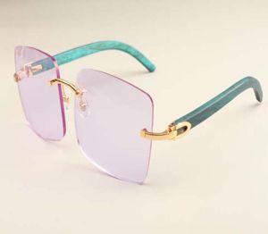 2019 New Factory Direct Luxury Fashion Ultra Light Large Frame Sonnenbrille 352412A3 Natural Blue Hölzer Sonnenbrille9030945