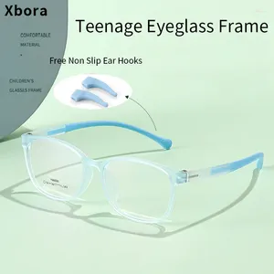 Solglasögon Frames Xbora Youth Square TR90 Flexibelt skyddande recept Optiska glasögon för pojkar flickor barn 66006