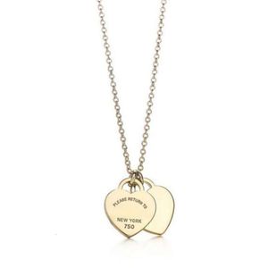 Designer gioiello designer Necker Designer Necker Necklace Love Necklace 18K Gold Gioielli di lusso Double Love Collana Designer Gioielli Box Box Wholesale all'ingrosso