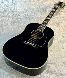 J45 사진과 같은 맞춤형 흑단 어쿠스틱 기타