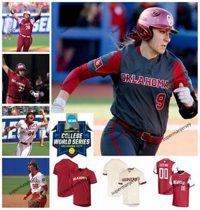 2024 NCAA сшил Оклахома Sooners Softball Baseball Jersey Ou Hannah Coor Kelly Maxwell Riley Ludlam Alyssa Brito Alynah Torres Quincee Lilio Avery Hodge Geurin