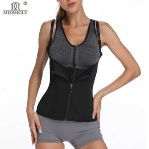 Shapers Women Shapes Bodys Saiuna Sauna Sweat Volt Waist Trainer Slimmim Trimmer Fitness Corset Workout Modelagem Thermo Stap Shapewear Y240429