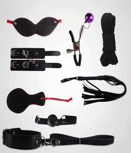 8 em 1 bd sm bondage pu de sexo kit bdsm gadgets gadgets kit de bondagem sexual conjunto de brinquedos sexuais adultos Bondage restrições 9077062