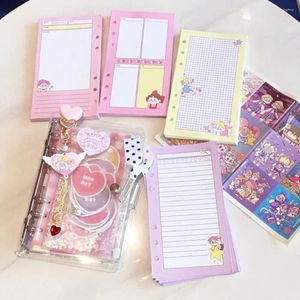 Diary Journal Yapılacak Liste Sayfa Defteri Kağıt İçinde A6 Gevşek Yaprak Sayfaları 6 Delikler Yeniden Doldurma İç Spiral Bağlayıcı