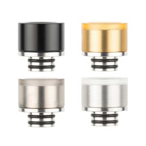 3 Styles 510 810 SS Drip Tip Stainless Steel Acrylic Plastic Wide Bore Mouthpiece for 510 810 Thread Tank Atomizer 4 Colors ZZ