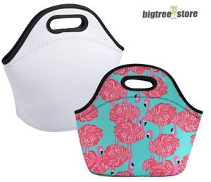 Hela utskrift Portable Washable Tote Handbag Meal Picnic Påsar Termisk isolerad kylväska Neopren Lunchväska Fast2765019