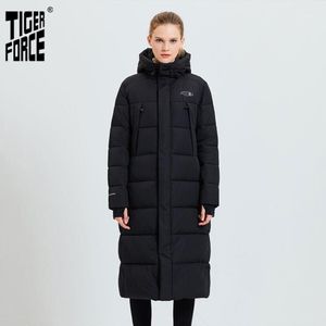 Women's Down & Parkas Tiger Force 2021 Winter Jacket Woman Long Coat Female Fashion Casual Warm Hooded Overcoat Jacket1 224B