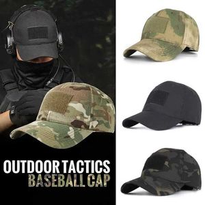 Bollmössor kamouflage herr baseball cap kamouflage sport justerbar för jakt fiske utomhus cool armé militär q240429