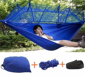 Siła Mosquito Net Net Extra High Camping Hamak Hammock Lekkie wiszące łóżko Trwałe opakowane łóżko 3 Color7342972