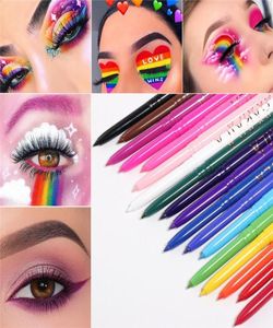 18 Color Raninbow Eyeliner Liquid Waterproof Colorful Matte Charming Eye Liner Blue Red Green White Gold Brown Eyliner Pen1097555