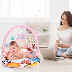 Baby Music Rack Play Mat Puzzle Puzzle Carpet com piano teclado Kids Infant PlayMat Gym Crawling Activity Rug Toys por 0-12 meses 240423