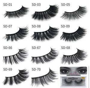 New 20 styles 3D Mink Eyelashes Eyelashes Messy Eye lash Extension Sexy Eyelash Full Strip Eye Lashes false eyelashes DHL Shippi7760331