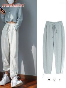 Kadın Pantolon İlkbahar/Yaz 2024 Swearpants Gevşek Işın Ayakları İki çeşit Giymek Giyen Günlük Geniş Tohum Pantolonları Kadınlar Baggy