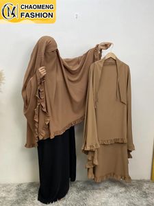 Etniska kläder chaomeng nida khimar muslimska kvinnor islamisk bön hijab cap ramadan halsduk mantel abaya turban jilbab turkiska judiska niqab
