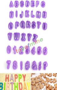 Cake Tools Whole 40pcs purple Alphabet Number Letter Fondant Decorating Set Icing Cutter Mold or cookie Factory expert 5720335