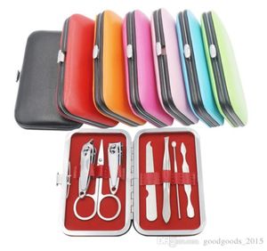 7 pcs Nail Clippers Kit Scissors Tweezer Knife Ear pick Utility Manicure Set Tools Random Colors ak0749617473