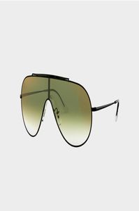Ny Fer Cobranded Solglasögon Metall Frame Monolitisk trend Gradientlins Män och kvinnliga glasögon 3597 med Box Fast Delivery4928227