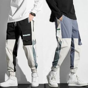 Hip Hop Joggers Cargo Pants Men Harem Pants Multi-Pocket Ribbons Man Sweatpants Streetwear Casual Mens Pants 240429