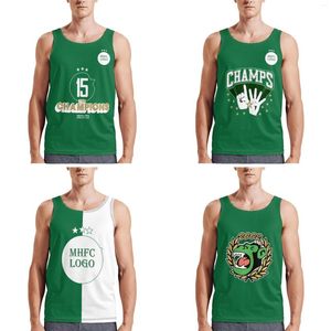 Erkek Tank Tops İsrail MHFC Maccabi - Hayfa Athletic HD Baskı Pamuk Üst Kas Tee Slegisel T -Shirt Tagless Fanil