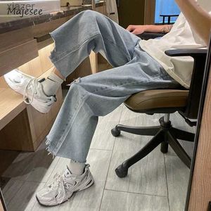 Erkekler Kot Gözyaşı Deliği Kot pençeli Japon stili S-5XL Günlük ayak bileği uzunluğu Orijinal Kenar Şık torbalı pantolon tamamen eşleşmiş gençler wx