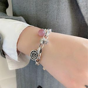 Link Armbänder Weiyue 925 Sterling Silber Erdbeerkristallarmband Frauen Retro Ring Watch Creative Juwely Party Freundin Geschenk