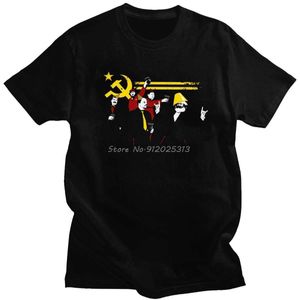 Erkek Tişörtleri Komik Komünist Parti CCCP T Sabah Erkekler için Pure Pamuk Kentsel T-Shirt Kısa Slve Sovyetler Birliği SSCR Komünizm T Tops Hediye T240425