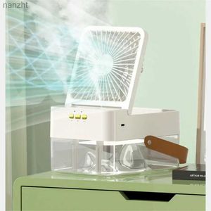 Electric Fans 1 Desktop Aualing Spray Cooling Fan med stor kapacitet Vattenbehållare USB Electric Fan Portable Air Cooler Summer Supplieswx