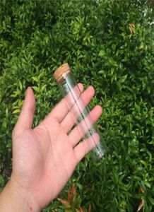 Hela 30120mm 60 ml glasflaskor injektionsflaskor burkar teströr med korkstopp tomt glas transparent klara flaskor 24pcslot13176313