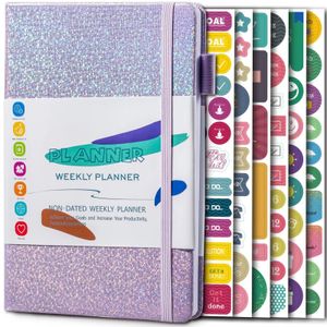 Wöchentliche monatliche Lebensplaner zur Steigerung der Produktivitätsagenda A5 Notebook -Tagebuchzeitmanagement und zu Ihrem Zielorganisator 240415