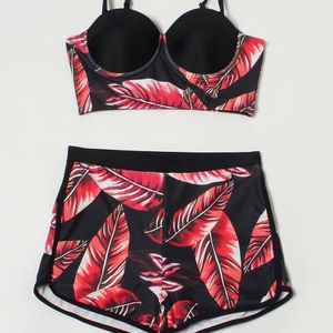 Women's Swimwear 2024 New sexy and fashionable backless hard cup gathering flat angle bikini beach swimsuit