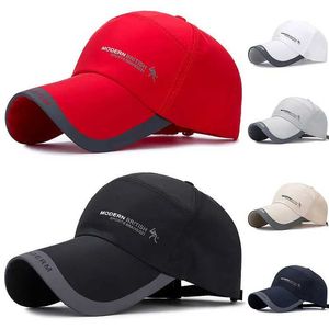 Caps de bola Mens esportes ao ar livre abundante chapéu de sol respirável Baseball de verão Casual Casual Ajustável Q240429