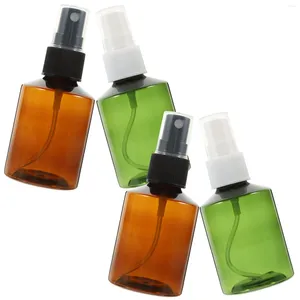 Bottiglie di stoccaggio 4 pezzi da viaggio Shampoo Contenitore Spray Bottone Vero Peli di plastica Riempibile Piccolo