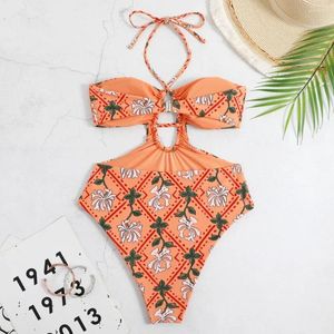 Costumi da bagno femminile con abbigliamento slim spiaggia stampe floreali donne intimate in costume da nuoto in costume da nuoto.