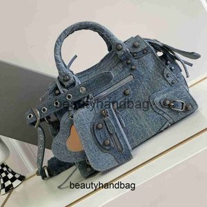 BABA BALENCIG prawdziwa najwyższej jakości B torby Kobiety Neo Cagole City torebka jeansu motocykl luksusowe projektanci kowboja crossbody clutch yawl