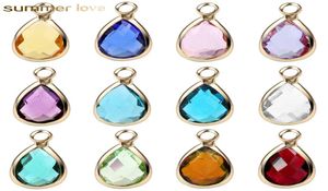 Nya ankomst Mix Colors Diy Crystal Birthstone Dingles Charms för halsbandsarmband smycken Transparent glashängen Tillbehör 3615943