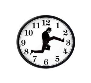 壁の時計イギリスのコメディにインスパイアされたクリエイティブ時計コメディアンホーム装飾ノベルティウォッチ面白いウォーキングサイレントMute1508328