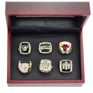 DRTZ-Band Rings Neuen Stahlfilm Chicago Bulls 6-jährige Meisterschaftsring-Fan-Sammlung Größe 0v3i