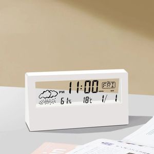 Термогигрометр Clock Creative Weather Display Электронный будильник настольный столик настольный декор для гостиной спальни 240430