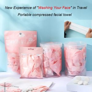 Set Bathroom Compressed Towel Disposable Capsules Towels Magic Face Care Tablet Non Woven Travel Portable Cloth Wipes Paper Tissue