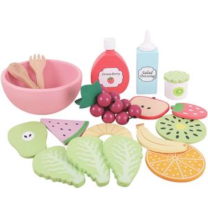Wooden Fingle Play Food Kitchen Toys Classic Cutting Cooking Conjunto Kids House Play Educational Game Toys for Girls Boys 240420