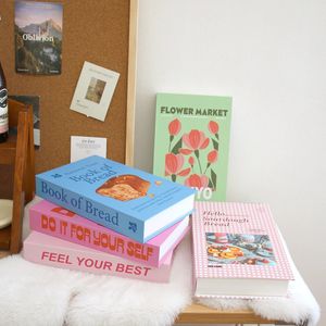 Modern ev dekoru oturma odası için sevimli sahte kitaplar sahne sahne sehpa estetik süslemeler dekorasyon kapalı ek 240430
