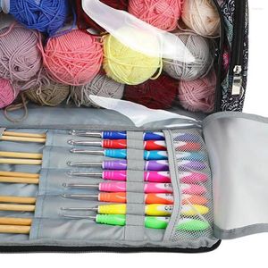 Storage Bags Practical Knitting Case Multi-grids Oxford Cloth Carrying Various Crochet Needles Bag