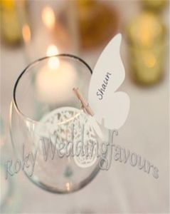 50st Laser Cut Pearl Paper Place Name Cards Butterfly Wedding Party Supplies Glass Decoration Place Name Card9968011