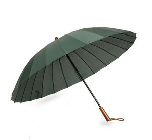 24k långt handtag stort paraply regn kvinnor ökar vindtät trä fast färg golf parasol stora paraplas män gåva y200324224w8562660