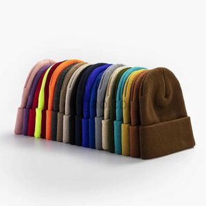 Beanie/Skull Caps 20 Colors New Korean Wool Acrylic Knitted Caps Women Men Skullcap Autumn Winter Elastic Skullies Beanies Cap Wholesale d240429