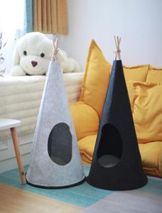 Pet Tent Foldable Cat Dog House Bed Puppy Teepee Sleeping Mat Outdoor Washable Portable Pet Kennels B30 LJ2012255495192