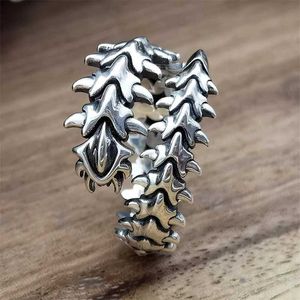 Band Rings Vintage Punk Centipede Par Ring Gothic Geometric Spike Five Finger Hip Hop Super Polished Anime Jewelry Q240429