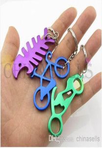 Alloy Sexig tjej Fiskcykel Motorcykelflasköppnare Keychain Car Key Ring Key Chain Advertising Wedding Present NEGECHAINS6377869