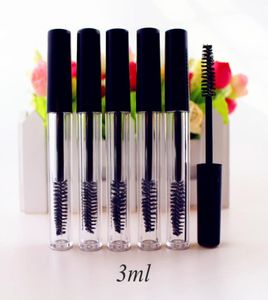 50pcslot 3ml Empty Mascara Tube Eyelash Cream VialLiquid Bottle Sample Cosmetic Container with Leakproof Inner Black Cap CX200722434837